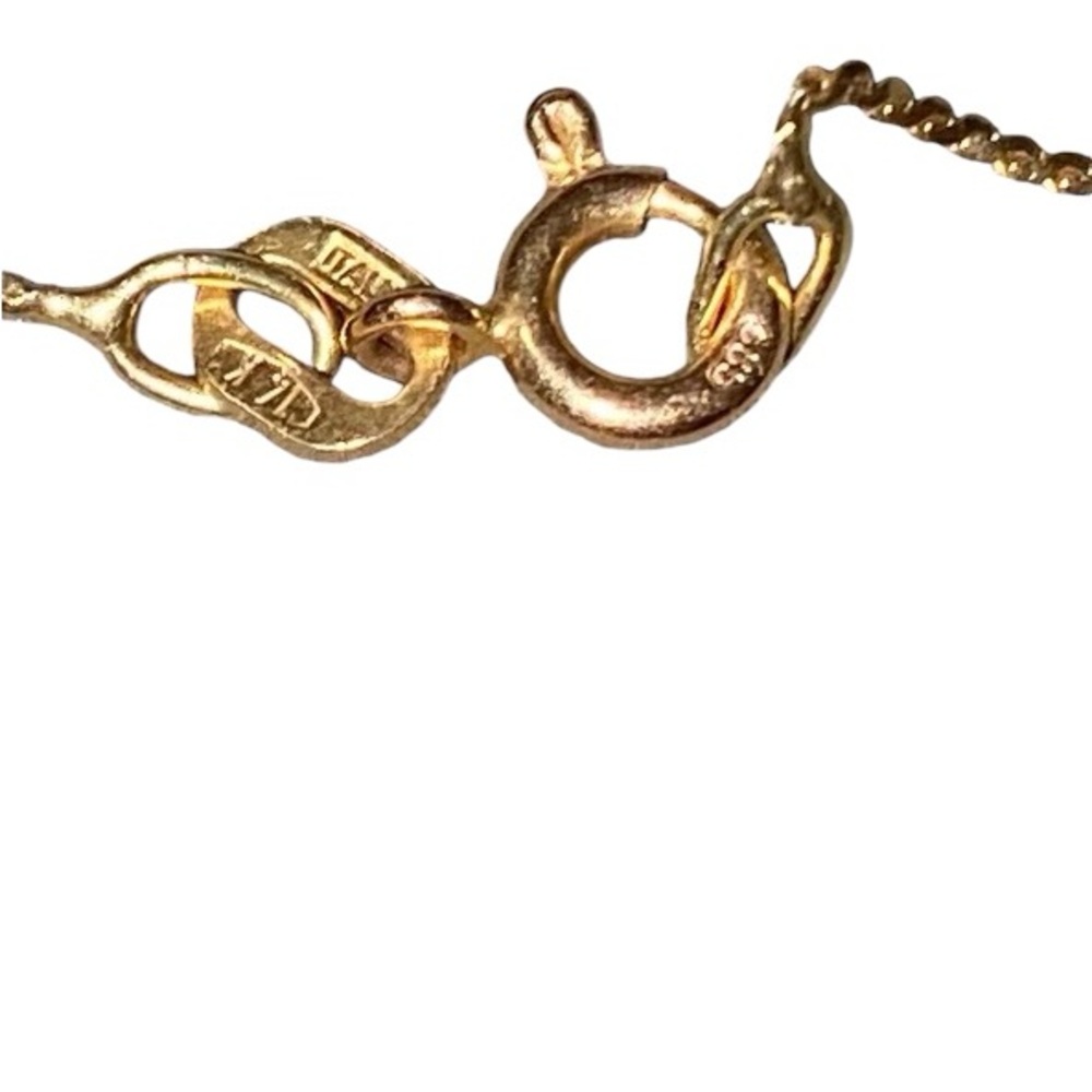 Vintage 10K GoldHeart round Baguette .5CTTW Diamonds w/14k Italian box chain - Picture 8 of 9